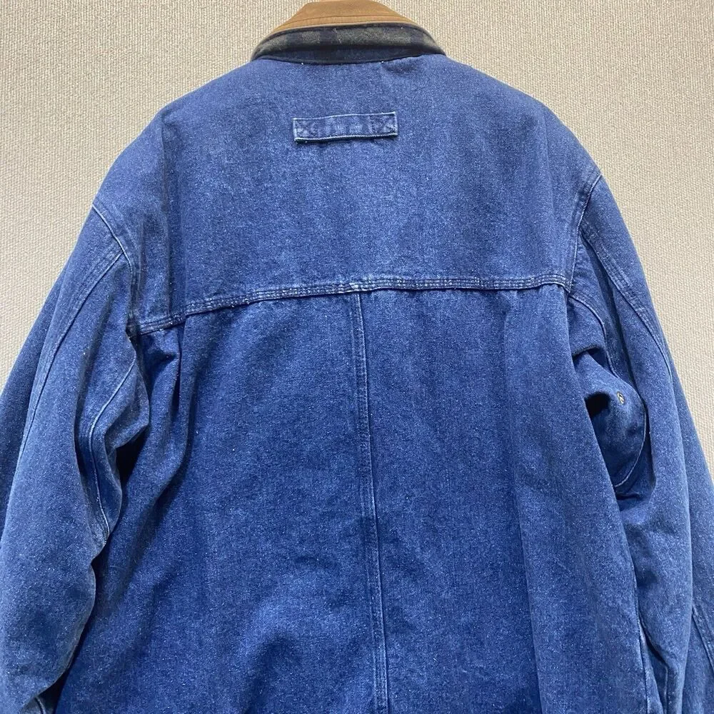 Vintage Hunt Club Denim Jacket Mens XLT Removable Lining Flannel Lined